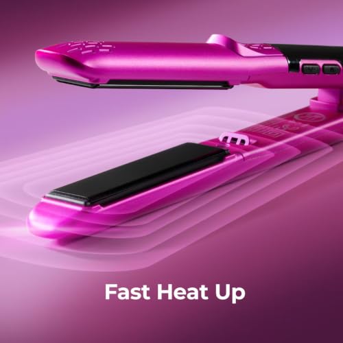 Mini Flat Iron Hair Straightener with Adjustable Temperature, Travel Size