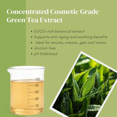 Green Tea Extract Liquid for Skin & Hair - Organic Cosmetic Grade - 8 oz - Variation of THIS listing