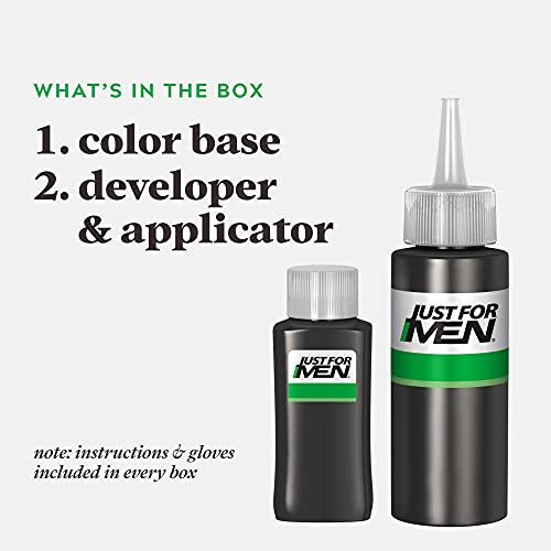 Just for Men Hair Color Shampoo-In Black H-55 3-Pack, Natural Gray Coverage