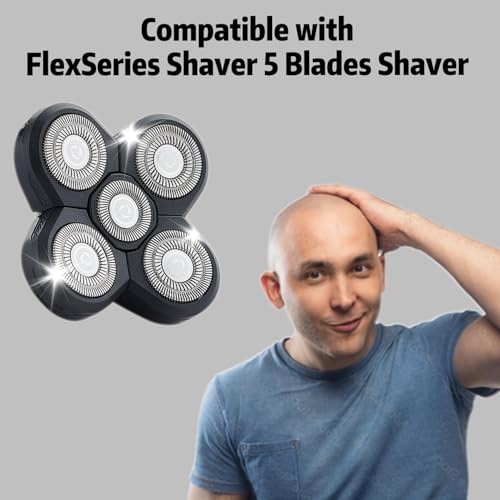Shaver Replacement Blades Compatible with Shaver Head,5 Blades Shaver Replacement Heads Replacement Blades for Bald Men(4 pcs)
