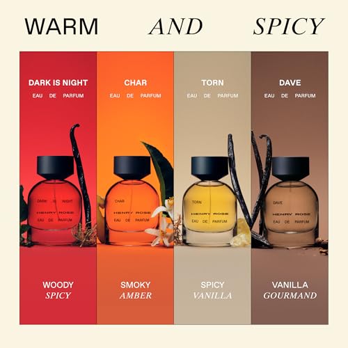 Henry Rose Dark Is Night Travel Perfume Mini Spray 0.27 fl oz - Unisex Floral Fragrance with Vetiver & Vanilla Bean