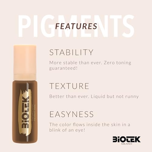 Permanent Makeup Pigment for Eyebrows - Inorganic Liquid Dark Blonde Light Brown - Made in Italy
