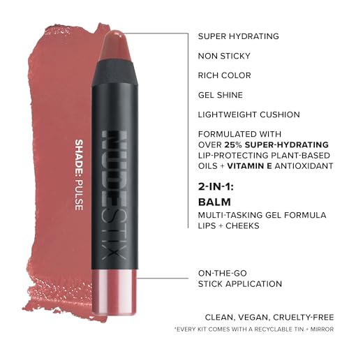 Nudestix Sunkissed Nudes Mini Kit ? 3-Piece Cream Blush, Bronzer & Glossy Lip Set for Cheeks, Eyes & Lips | Travel-Size, Multi-Use, Vegan Makeup for a Fresh Beachy Glow