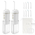 Portable Cordless Water Flosser - Travel Mini Oral Irrigator 2 Pack
