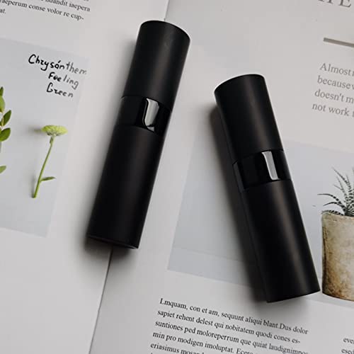 7 PCS Refillable Perfume Atomizer Bottles - Matte Black, 8ml Travel Spray Set