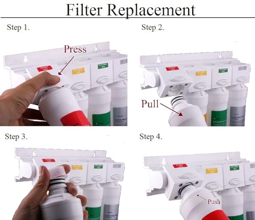 Watts Premier RO Pure Plus Annual VOC Filter Kit 5-Pack with Push Button - No Membrane