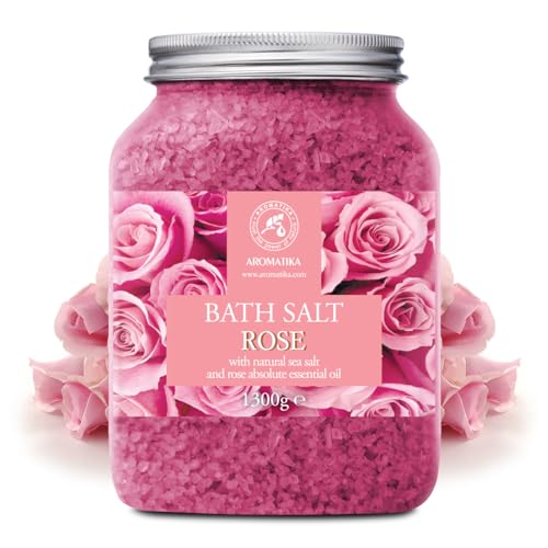 Rose Bath Salts 46 Oz with Natural Rosewood & Rose Extract – Spa Skin Care, Variation of 45.85 Ounce