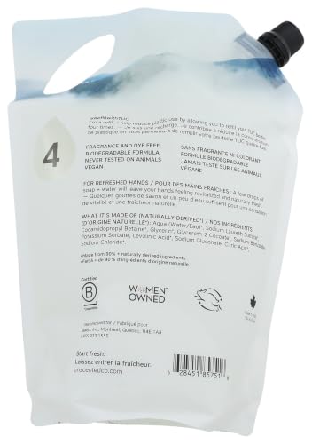 Unscented Hand Soap Refill 67.6 Fl Oz - Gentle, Plant-Based, Family-Friendly