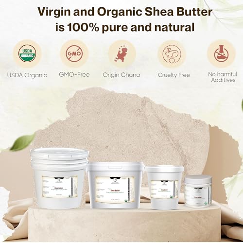 uh*Roh*Muh Shea Butter (Virgin) (Organic - USDA Certified) (Ghana) (Net Wt:0.8Kg/1.7lb) (Pack of 1)
