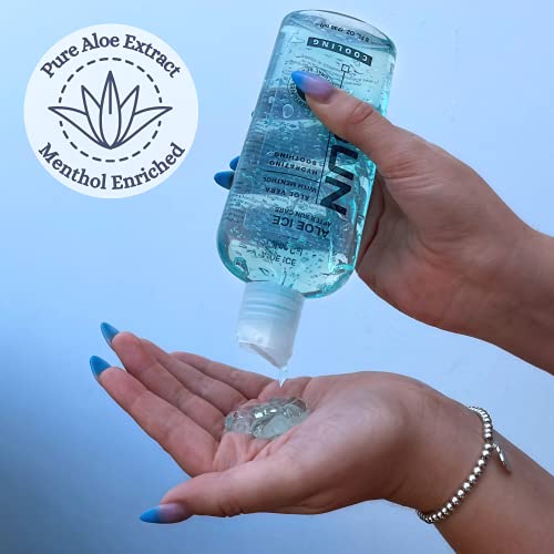 Sun Laboratories Aloe Vera Ice Gel 2 Pack ? Pure, Organic Aloe Vera Gel ? Natural After Sun Lotion ? Soothing, Clear Aloe Vera for Burn Relief