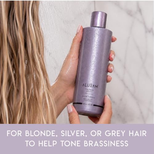 ALURAM Coconut Water Purple Shampoo 33.8 Fl Oz - Brightness & Brass Banishing for All Hair Types