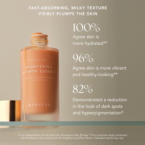 RANAVAT Mini Brightening Saffron Facial Essence 1 fl oz - Hydrating Toner with Niacinamide & Squalane