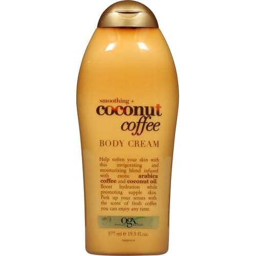 OGX Smoothing + Coconut Coffee Body Cream 19.5 oz,(Pack of 2)