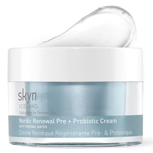 skyn ICELAND Nordic Renewal Pre and Probiotic Face Cream, Supports Skin Microbiome Barrier, Hydration and Radiance. Moisturizer for Dry, Sensitive Skin, 1.6 Fl Oz