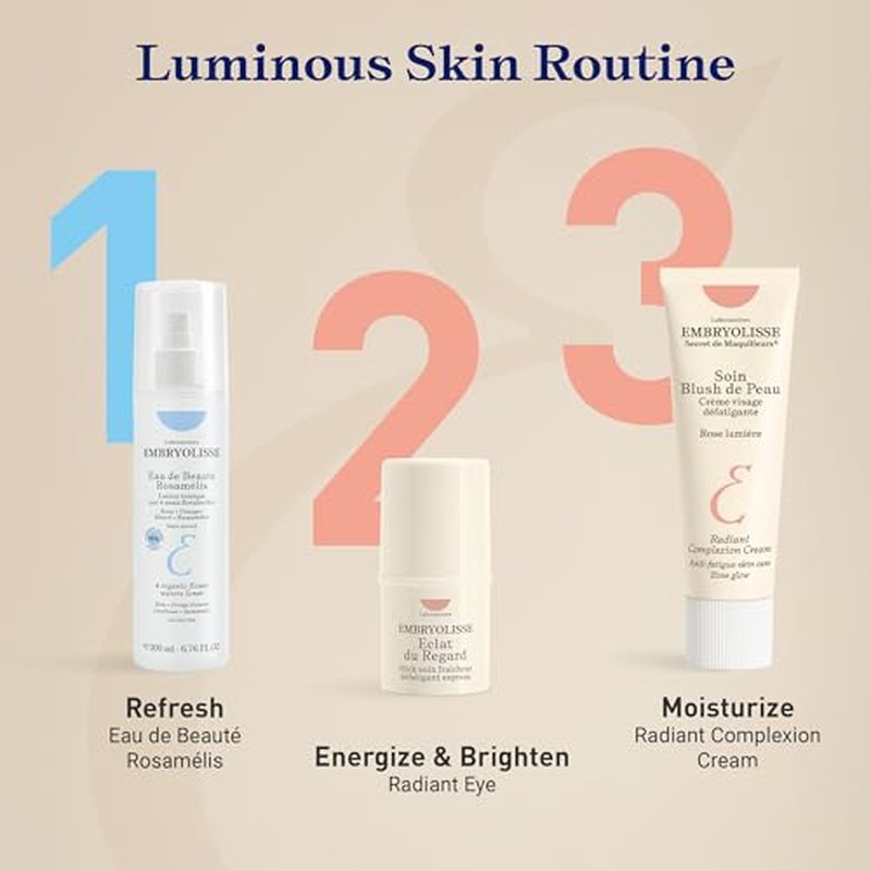 Embryolisse Radiant Complexion Cream. Hybrid Makeup & Face Moisturizer with Hyaluronic Acid & Shea Butter. Illuminating Care for Glowing Skin, 1.01 Fl.Oz.