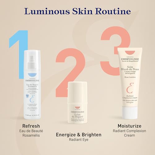 Embryolisse Pink Radiant Complexion Cream with Hyaluronic Acid – Tinted Moisturizer & Primer, 1.01 Fl Oz