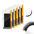 Nagaraku Flat Ellipse Lash Extensions 0.15D 11/12/13/14/15mm - 5 Trays Black