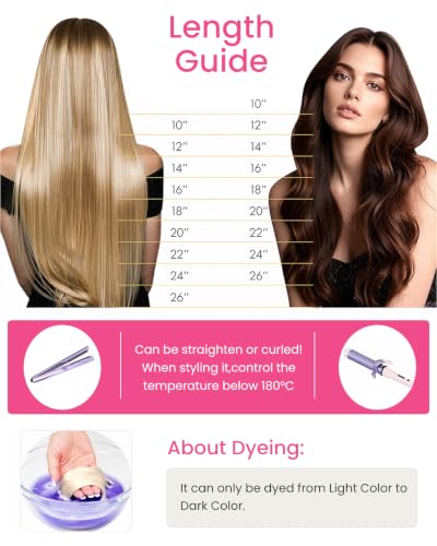 Hetto Balayage K Tip Hair Extensions Real Human Hair 16 Inch 50g - Silver Variation