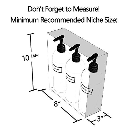 Silkscreened 16 oz Shower Bottle Set with Black Pumps – Refillable & Reusable for Shampoo & Body Wash