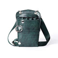 Hairdressing Scissors Holster Pouch - PU Leather Salon Tool Bag for Stylists - Green