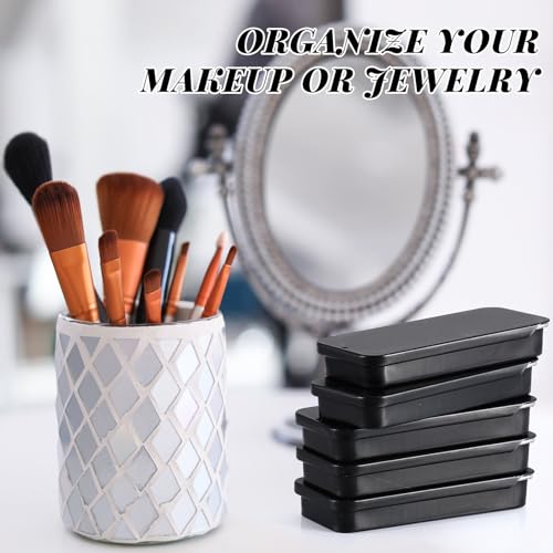 Norme Black 1 oz Lip Balm Containers 60pcs Metal Tins with Sliding Lids