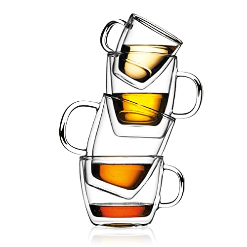 Bodum 10oz Bistro Double Wall Insulated Mug Set of 6 - Clear Borosilicate Glass