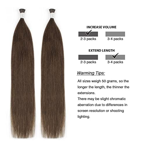 Hair Extensions I Tip 14 Inch Chocolate Brown - Remy Human Hair - ABH AmazingBeauty Hair - Variation of THIS listing