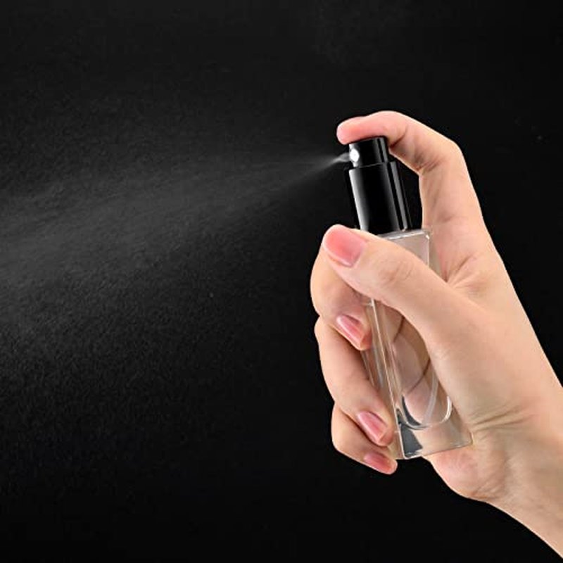 Lil Ray 1 Oz Perfume Atomizer Bottle, Portable Fragrance Bottle, Refillable Glass Spray Bottle for Perfume Cologne Water Alcohol (6 PCS, Black)