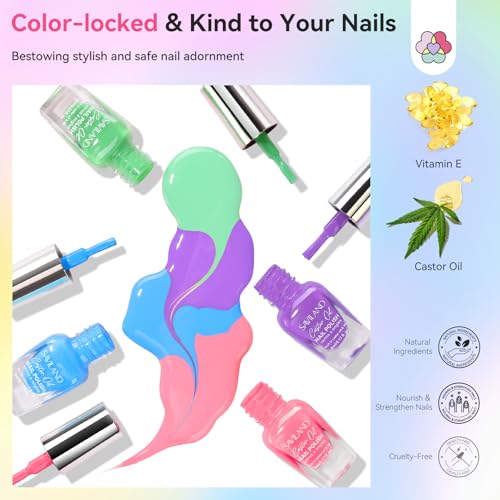Macaron Nail Polish Set - 20 Pastel Colors with Base, Glossy & Matte Top Coat - Trendy Summer & Spring Shades