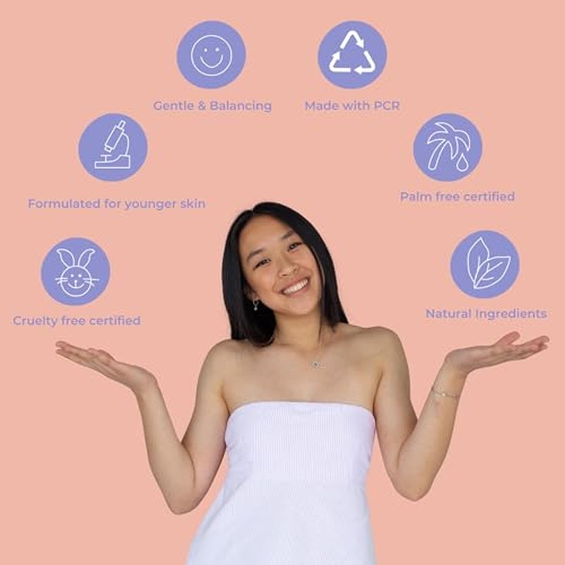 Evre Start Anew Teen Matcha Cleansing Water, Micellar Cleanser Makeup Remover Mist, Refresh, Balance & Calm Skin, Infused with Green Tea & Rice Water, For Sensitive & Teen Skin, 5.07 Fl Oz