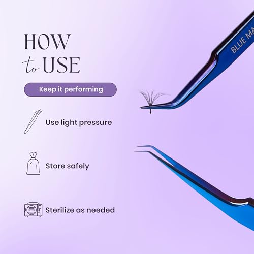 Professional Eyelash Extension Tweezers Curved Volume Fan Tool