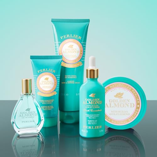 Perlier Golden Almond Bath & Shower Cream - 8.4 Fl Oz - Luxurious Nourishing Body Wash - Pack of 1