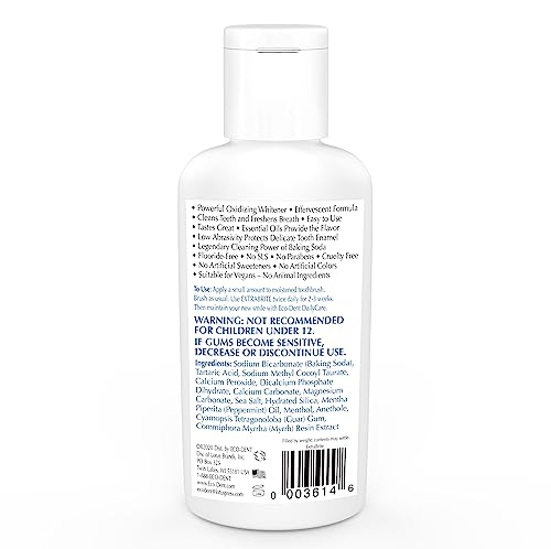 Eco-Dent ExtraBrite Baking Soda Tooth Powder Mint Fluoride-Free Whitening 2oz Pack of 3