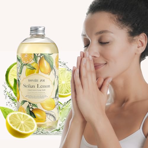 Liquid Hand Soap Refill Lemon 26 Fl Oz Pack of 3 | Plant-Based & Moisturizing