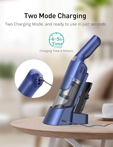 Handheld Cordless Vacuum Cleaner - 24KPa Pet Hair Car & Home Use - Muted