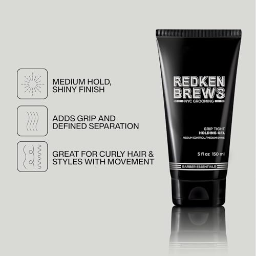 Men's Hair Styling Gel Medium Hold 5 fl oz - Natural Finish, Lock & Control