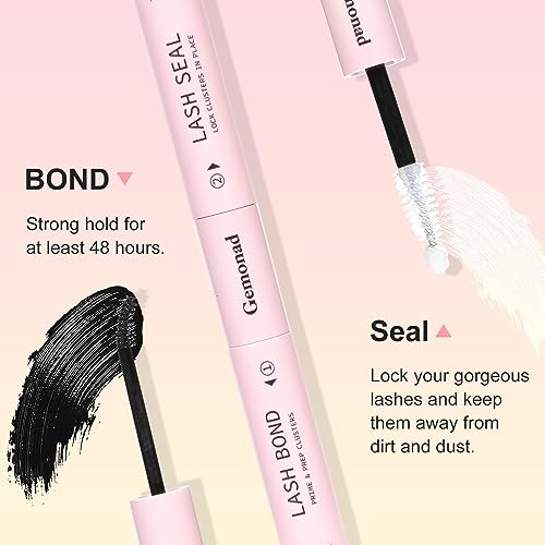 DIY Lash Extension Kit Individual Lashes Cluster D Curl Eyelash Extension Kit 40D 8-16mm Mix Lash Clusters with Lash Bond and Seal and Lash Applicator Tool for Self Application at Home