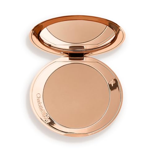 Charlotte Tilbury Airbrush Matte Bronzer - Smoothing & Blurring Powder Bronzer with an Airbrush Finish - Refillable Makeup Infused with Silky Mica & Hyaluronic Acid