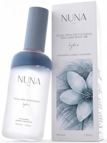 Hydrating Facial Mist & Serum Spray with Peptides & Hyaluronic Acid – Korean Moisture Boost, Makeup Setting & Refresh – 3.38 fl oz