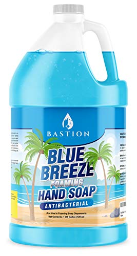 Bastion Blue Breeze Antibacterial Foaming Hand Soap Bulk Refill 128 oz – 1 Gallon, Rich Moisturizing Lather