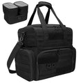 Tactical Makeup Bag with 3 Inner Clear Pouches and Cross Body Straps, Large Cosmetic Bags for Women, Travel Makeup Organizer for Home, Beauty Studio and Daily Use, Black