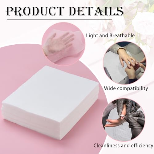White Nail Dust Collector Filter Paper - 600 Sheets, Disposable, 9.45x7.87 Inches