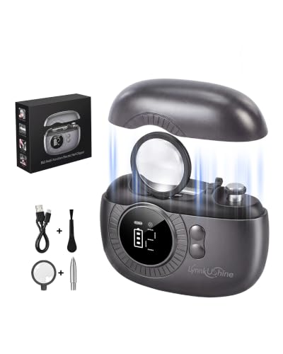 Electric Nail Clipper 3-in-1 Nail Trimmer with LED Light & Magnifier