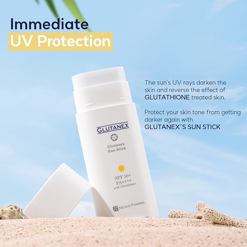 Sun Stick SPF 50+ PA++++ UV Protection with Glutathione - Non-Sticky Matte Finish, 30g