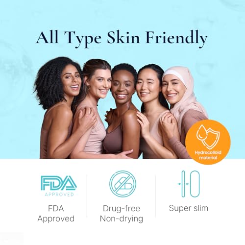 DERMAKR 4-Pack Hydrocolloid Acne Pimple Patches - Invisible Spot Cover & Treatment