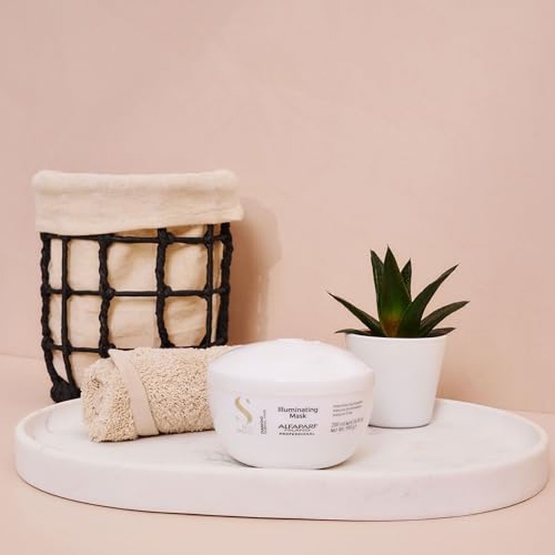 Alfaparf Milano Semi Di Lino Diamond Illuminating Hair Mask - Color Safe Deep Conditioner for Color Treated Hair - Adds Shine and Body - Sulfate, Paraben and Paraffin Free - Professional Salon Quality
