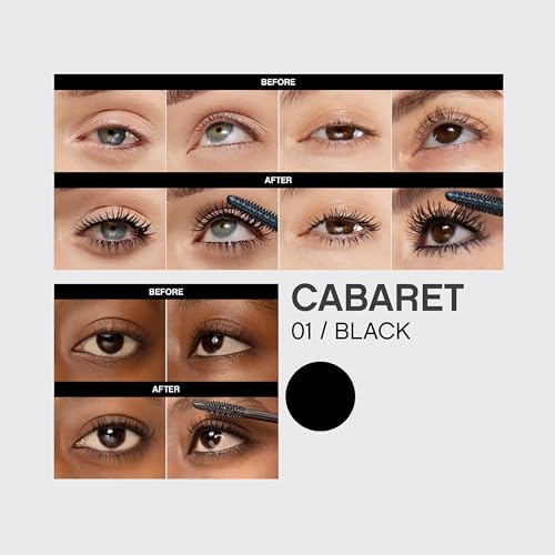 Vivienne Sab? Classic Mascara Cabaret ? Volume and Length Mascara for Defined Everyday Lashes, Clean, Smudge-Resistant, Cruelty-Free, Blackest Black, Made in Italy, 0.3 fl oz