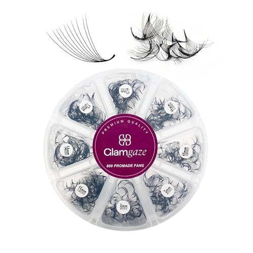 Premade Lash Fans - Mixed Length 8-15mm, 800 Count, 12D, 0.05 CC - Lightweight & Fluffy