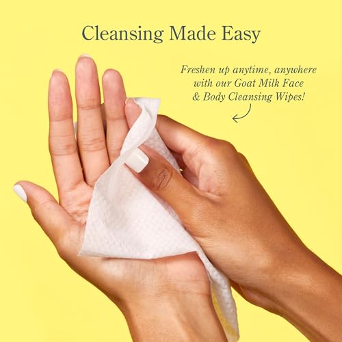 Beekman 1802 Face Wipes ? Makeup Remover Wipes for Face, Facial Cleansing Wipes that Remove Makeup & Dirt, Travel Essentials, Face Wipes with Goat Milk & Aloe, Lavender 30 Count