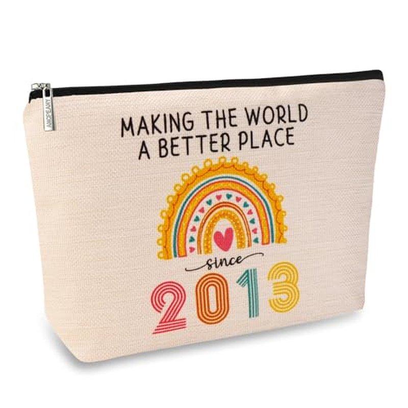 ancpeany Best 13 Year Old Girl Gifts Ideas, Happy 13th Birthday Decorations for Girls Makeup Bag, 2013 13th Birthday Gifts for Girls, Sister, Daughter Trendy 2026, Christmas, Cosmetic Travel Pouch